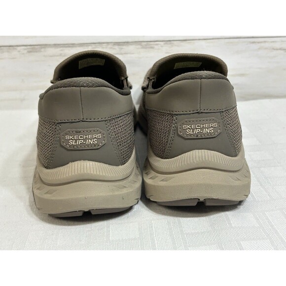 SKECHERS Men\'s SIZE 10 HANDS FREE SLIP-INS Pollard-Wilfred TAUPE SHOES 205451 main image 12